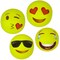 Swim Central Set of 4 Inflatable Yellow Expressions Swimming Pool and Beach Ball 16"